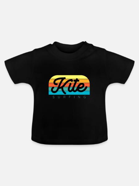 Kitesurfen Kitesurf Kitesurfer Kiteboard - Baby Bio-T-Shirt mit Rundhals - Schwarz