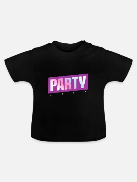 Party Crew - Baby Bio-T-Shirt mit Rundhals - Schwarz