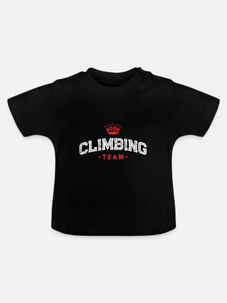 Climbing Team - Baby Bio-T-Shirt mit Rundhals - Schwarz