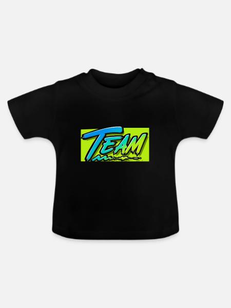 Team - Baby Bio-T-Shirt mit Rundhals - Schwarz