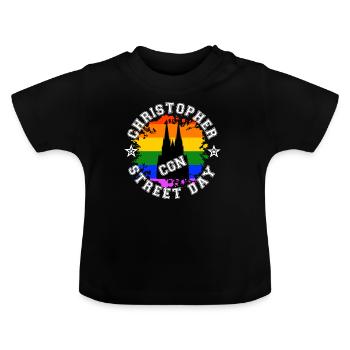 CSD Cologne Rainbow Gay Pride LGBT - T-shirt bio col rond Bébé - noir - Devant
