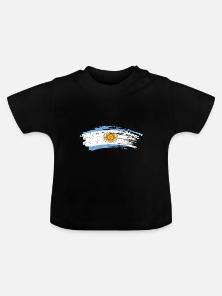 Argentinien - Baby Bio-T-Shirt mit Rundhals - Schwarz