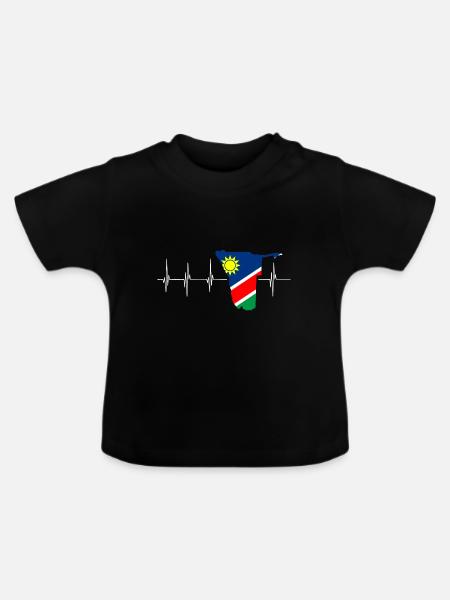 Namibia Afrika Shirt Geschenkidee - Baby Bio-T-Shirt mit Rundhals - Schwarz