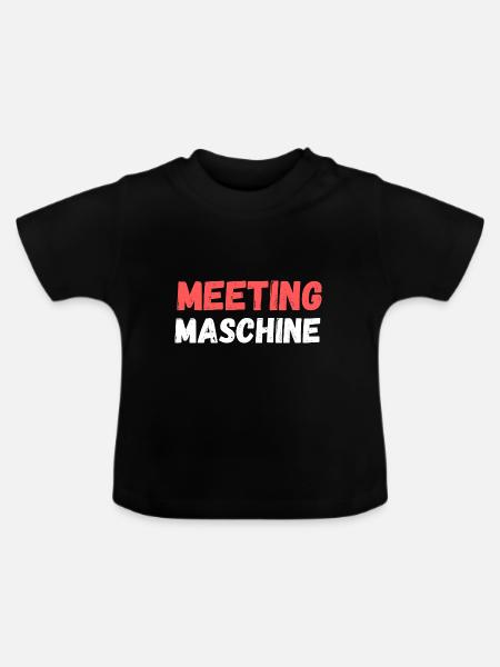 Meetings - Baby Bio-T-Shirt mit Rundhals - Schwarz