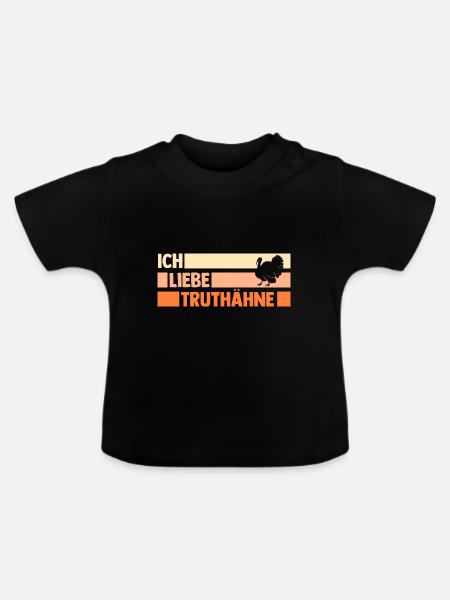 Truthuhn Truthahn - Baby Bio-T-Shirt mit Rundhals - Schwarz