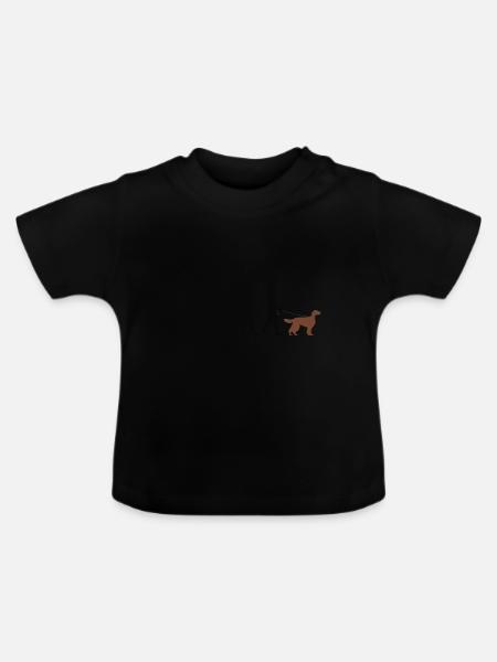 Irish Setter - Baby Bio-T-Shirt mit Rundhals - Schwarz