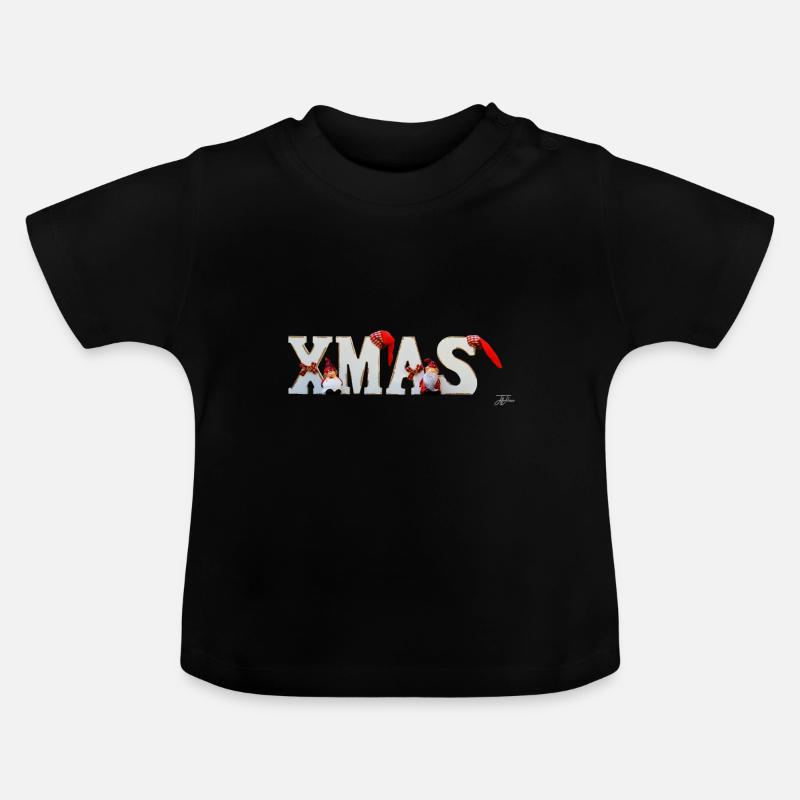 Noël Noël Noël Période de Noël - T-shirt bio col rond Bébé - noir