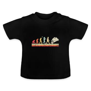 Moto Evolution Vintage Superbike Biker - T-shirt bio col rond Bébé - noir - Devant