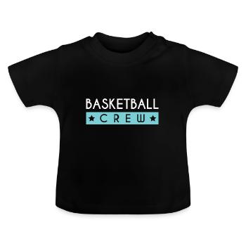 Équipe de basket-ball - T-shirt bio col rond Bébé - noir - Devant