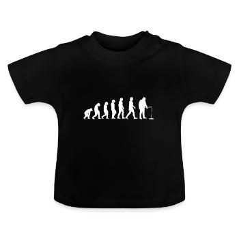 Pêche à la glace - T-shirt bio col rond Bébé - noir - Devant
