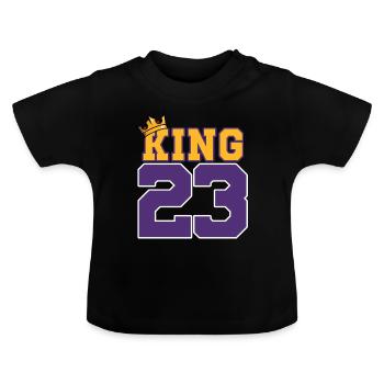 KING - 23 - Baby Bio-T-Shirt mit Rundhals - Schwarz - Vorne