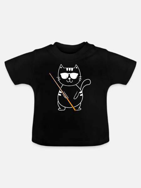 Billard 8-Ball - Baby Bio-T-Shirt mit Rundhals - Schwarz