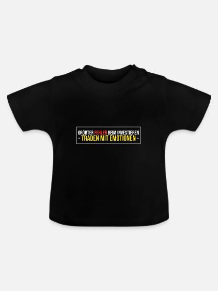 größter Fehler beim investieren - Baby Bio-T-Shirt mit Rundhals - Schwarz