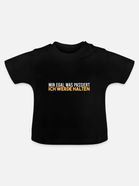 Ich werde halten - Baby Bio-T-Shirt mit Rundhals - Schwarz
