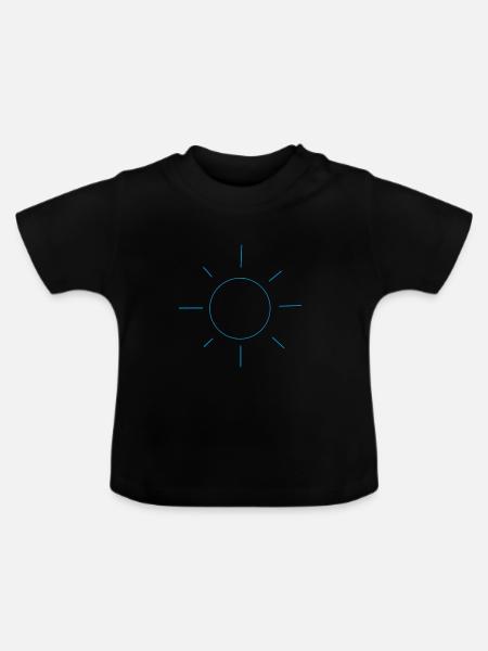 Simple Sun - Baby Bio-T-Shirt mit Rundhals - Schwarz