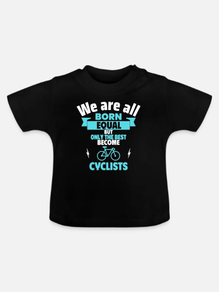 Vatertagsgeschenk – Nur die besten Radfahrer - Baby Bio-T-Shirt mit Rundhals - Schwarz