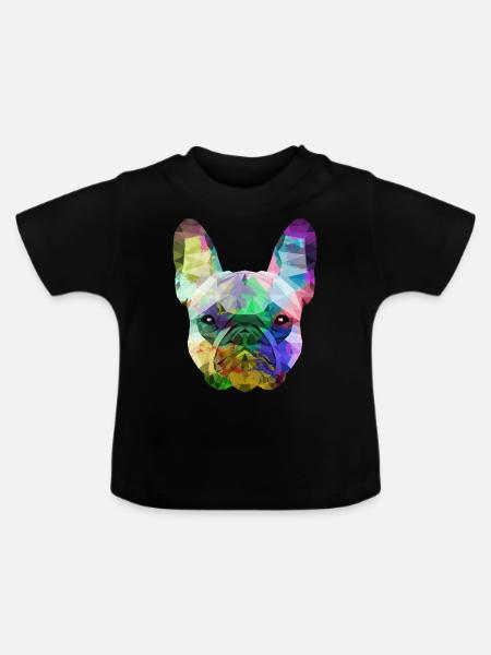 French Bulldog - Baby Bio-T-Shirt mit Rundhals - Schwarz