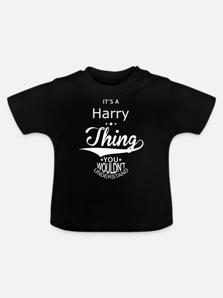 Harry - Baby Bio-T-Shirt mit Rundhals - Schwarz