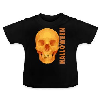 Crâne d'Halloween - T-shirt bio col rond Bébé - noir - Devant