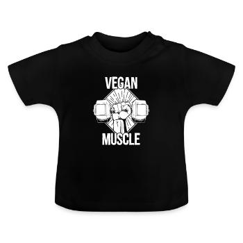 muscles - T-shirt bio col rond Bébé - noir - Devant