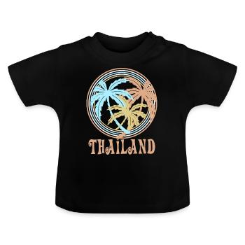 Thaïlande - T-shirt bio col rond Bébé - noir - Devant