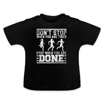 Marathon - Baby Bio-T-Shirt mit Rundhals - Schwarz - Vorne