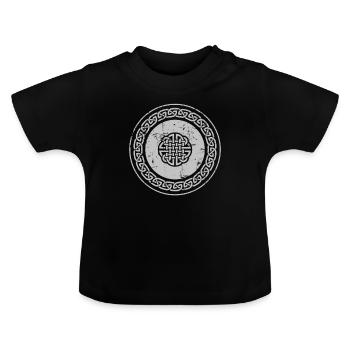 Viking Celtic Odin Walhalla Axe Ragnar Gift - Baby Organic T-Shirt with Round Neck - black - Front