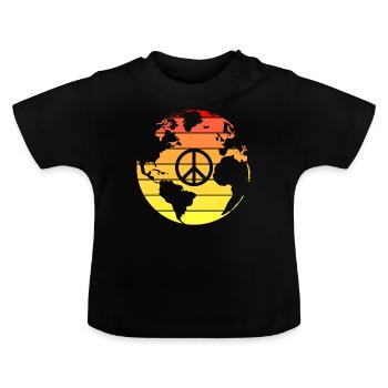 Planet Erde - Baby Bio-T-Shirt mit Rundhals - Schwarz - Vorne
