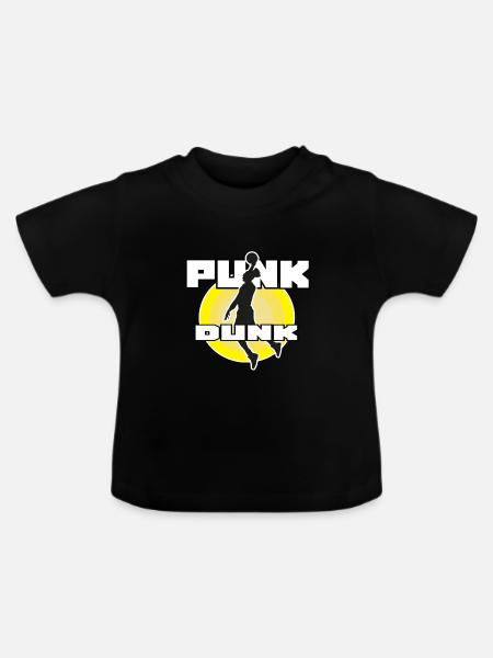 Basketball Spieler Sport Dunk - Baby Bio-T-Shirt mit Rundhals - Schwarz