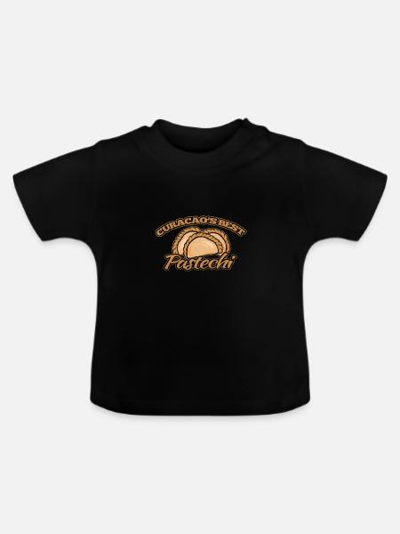 Curaçao Curacao Kulinarisch - Baby Bio-T-Shirt mit Rundhals - Schwarz