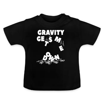 Gravity Physics - Gravity Physics - Say nerd - Baby Organic T-Shirt with Round Neck - black - Front