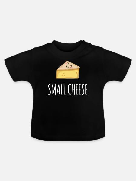 Kleiner Käse - Baby Bio-T-Shirt mit Rundhals - Schwarz