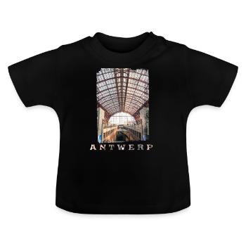 | Anvers Gare centrale - T-shirt bio col rond Bébé - noir - Devant