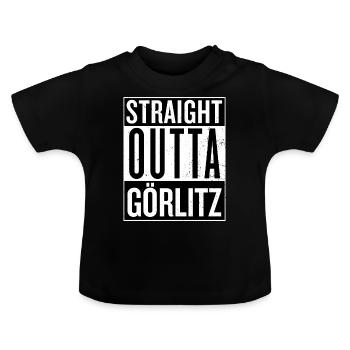 Straight outta Görlitz compton Film Logo Saxe - T-shirt bio col rond Bébé - noir - Devant