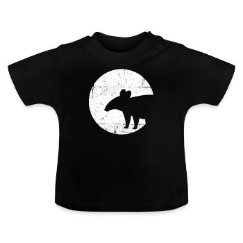Tapir - Baby Bio-T-Shirt mit Rundhals - Schwarz - Vorne