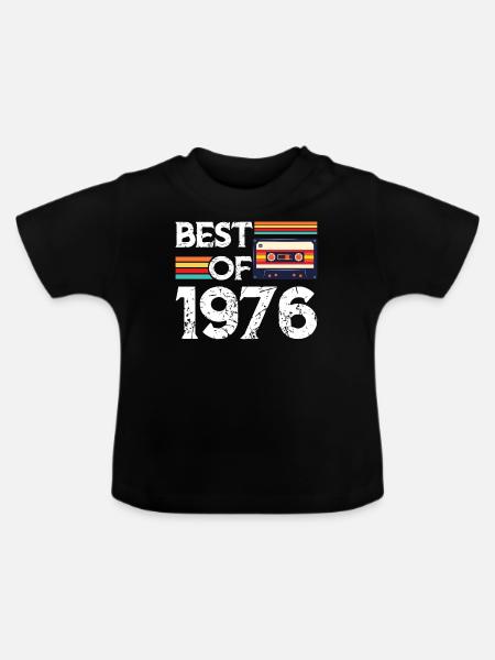 Best Of 1976 - Baby Bio-T-Shirt mit Rundhals - Schwarz