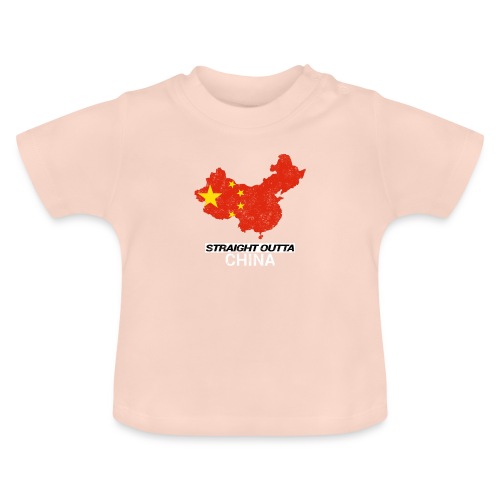 Straight Outta China country map - Baby Organic T-Shirt with Round Neck