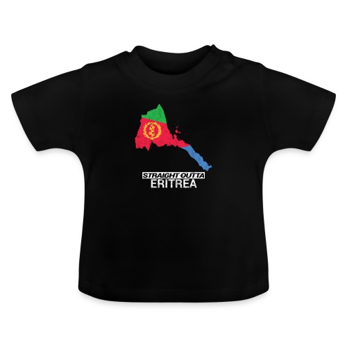 Straight Outta Eritrea country map &flag - Baby Organic T-Shirt with Round Neck