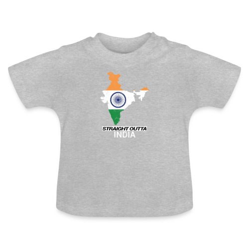 Straight Outta India (Bharat) country map flag - Baby Organic T-Shirt with Round Neck
