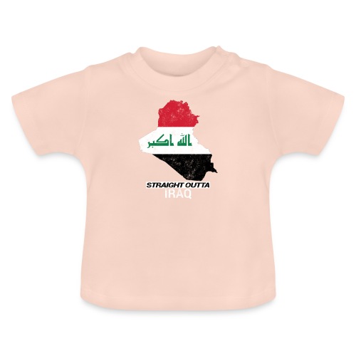 Straight Outta Iraq country map & flag - Baby Organic T-Shirt with Round Neck