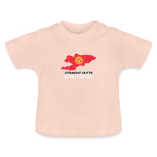 Straight Outta Kyrgyzstan country map - Baby Organic T-Shirt with Round Neck
