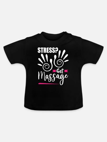 Massage - Baby Bio-T-Shirt mit Rundhals - Schwarz