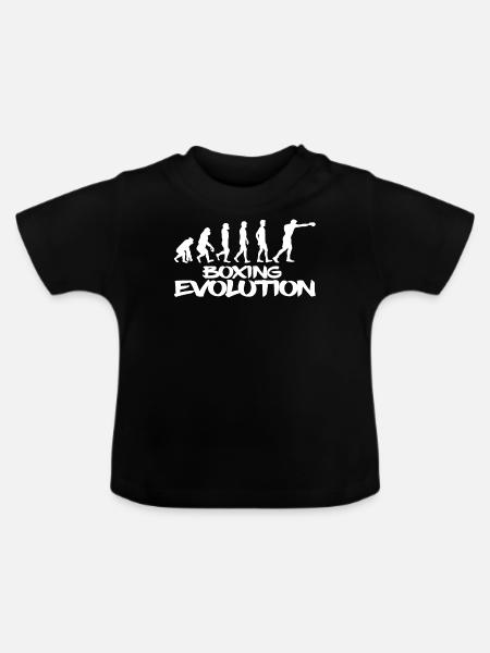 Boxing Evolution - Baby Bio-T-Shirt mit Rundhals - Schwarz