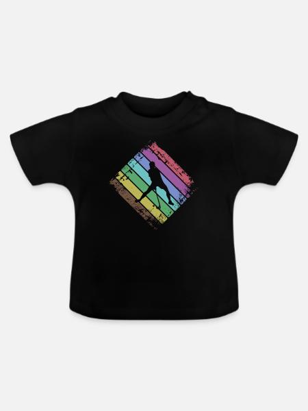 Floorball - Baby Bio-T-Shirt mit Rundhals - Schwarz