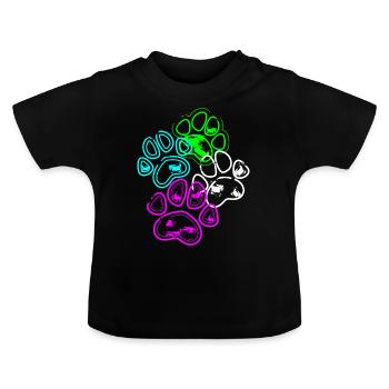Néon-Paw Design - T-shirt bio col rond Bébé - noir - Devant