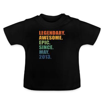 10e anniversaire, mai 2013, 10e anniversaire - T-shirt bio col rond Bébé - noir - Devant