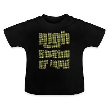 Hoher Gemütszustand - SCHWARZER SCHNITT - Baby Bio-T-Shirt mit Rundhals - Schwarz - Vorne