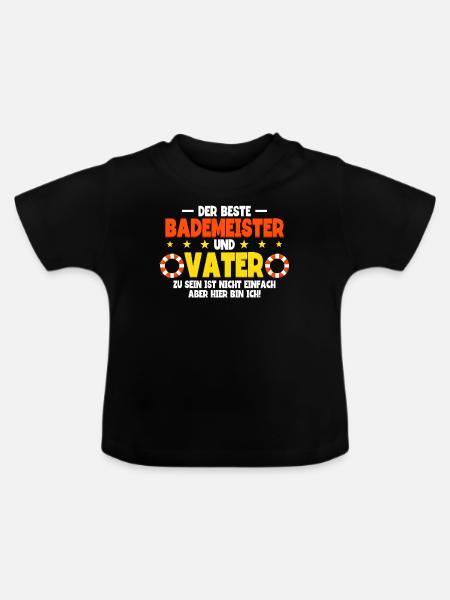 Rettungsschwimmer Bademeister - Baby Bio-T-Shirt mit Rundhals - Schwarz