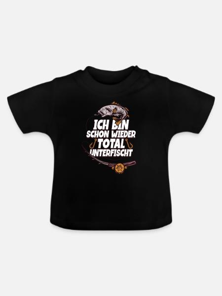 Angeln Angler - Baby Bio-T-Shirt mit Rundhals - Schwarz