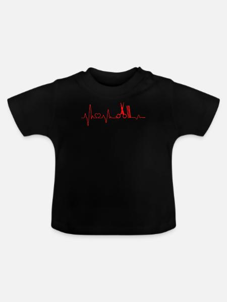 Friseurin - Baby Bio-T-Shirt mit Rundhals - Schwarz